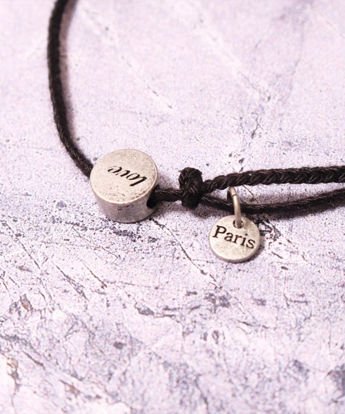 BAYBLO（ベイブロ）の「(BB)【ユニセックス】コットン 編み込み チャーム アンクレット（アンクレット・メンズ・ブラック/ベージュ/ブルー/レッド/ブラウン/グレー・FREE）」の9枚目の写真