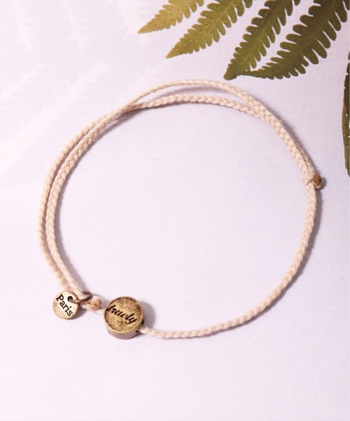 BAYBLO（ベイブロ）の「(BB)【ユニセックス】コットン 編み込み チャーム アンクレット（アンクレット・メンズ・ブラック/ベージュ/ブルー/レッド/ブラウン/グレー・FREE）」の21枚目の写真