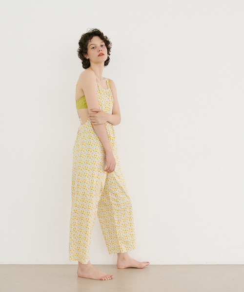 mystic（ミスティック）の「KUDAMONOオールインワン（ルームウェア/パジャマ・レディース・グリーン/イエロー・FREE）」の3枚目の写真