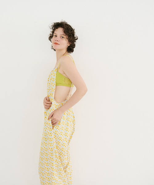 mystic（ミスティック）の「KUDAMONOオールインワン（ルームウェア/パジャマ・レディース・グリーン/イエロー・FREE）」の6枚目の写真