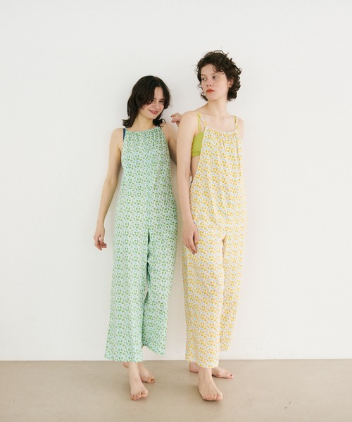 mystic（ミスティック）の「KUDAMONOオールインワン（ルームウェア/パジャマ・レディース・グリーン/イエロー・FREE）」の7枚目の写真