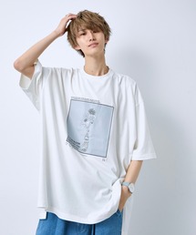 JUNRED | 【taixJUNRed】 モノトーンフラワーアートビッグT(Tシャツ/カットソー)
