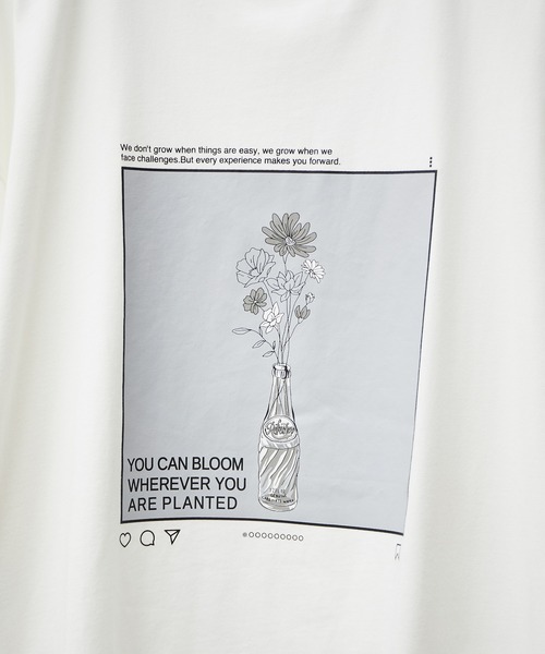 JUNRED（ジュンレッド）の「tai x JUNRed モノトーンフラワーアートビッグT（Tシャツ/カットソー・メンズ・ブラック/ブルーグレー/ホワイト・FREE/M/L/S）」の18枚目の写真