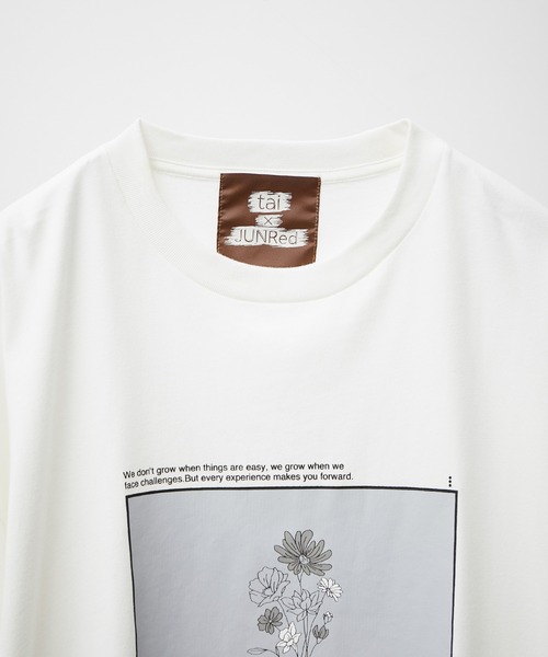JUNRED（ジュンレッド）の「tai x JUNRed モノトーンフラワーアートビッグT（Tシャツ/カットソー・メンズ・ブラック/ブルーグレー/ホワイト・FREE/M/L/S）」の21枚目の写真