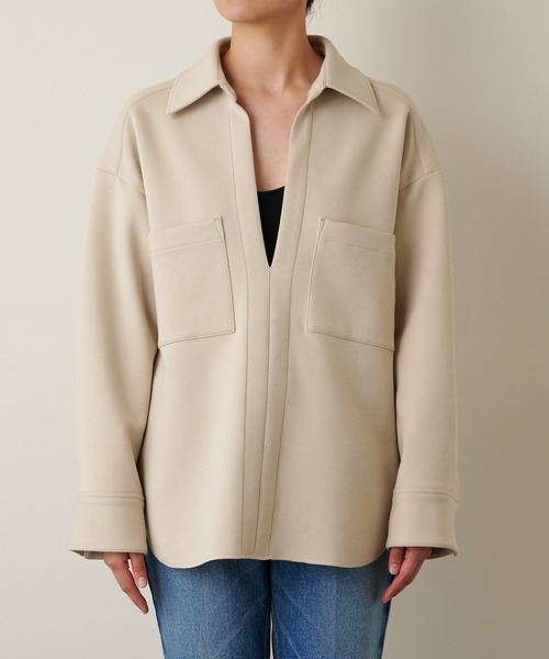 GALLARDAGALANTE（ガリャルダガランテ）の「ダンボールシャツ（Tシャツ/カットソー・レディース・ブラック/ベージュ・FREE）」の4枚目の写真