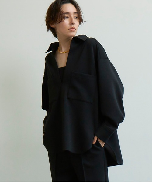 GALLARDAGALANTE（ガリャルダガランテ）の「ダンボールシャツ（Tシャツ/カットソー・レディース・ブラック/ベージュ・FREE）」の3枚目の写真