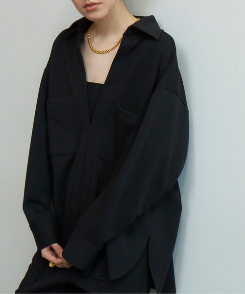 GALLARDAGALANTE（ガリャルダガランテ）の「ダンボールシャツ（Tシャツ/カットソー・レディース・ブラック/ベージュ・FREE）」の22枚目の写真