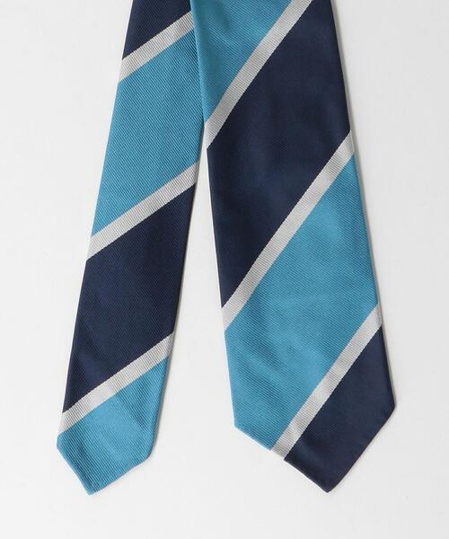 STEPHEN WALTERS（スティーブンウォルターズ）の「＜Stephen Walters＞GLR 8.0cm ストライプ3 ネクタイ（ネクタイ・メンズ・ロイヤルブルー/ブラック・FREE）」の5枚目の写真