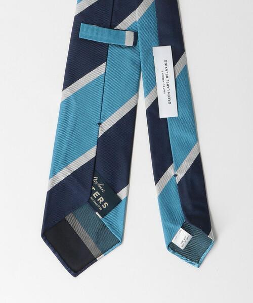 STEPHEN WALTERS（スティーブンウォルターズ）の「＜Stephen Walters＞GLR 8.0cm ストライプ3 ネクタイ（ネクタイ・メンズ・ロイヤルブルー/ブラック・FREE）」の4枚目の写真