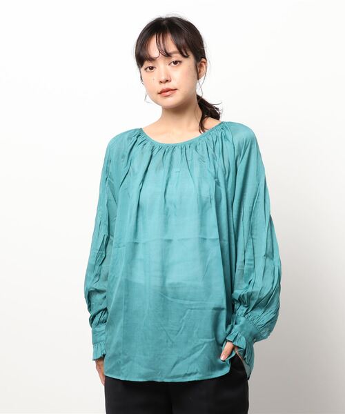 TITE IN THE STORE（ティテ　インザ　ストア）の「前後2WAY取り外しラージフリルカラー長袖ブラウス（シャツ/ブラウス・レディース・ブラック/グレー/グリーン・38）」の7枚目の写真