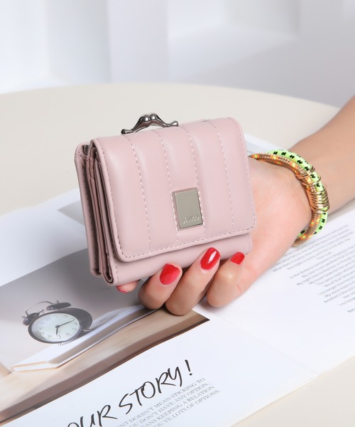 jouetie（ジュエティ）の「【jouetie/ジュエティ】　ストライプステッチ　がま口ミニ財布（財布・レディース・ベージュ/ブラック/ピンク/ブルー系その他/カーキ/ダークグリーン/オリーブ/ターコイズブルー/アイボリー/ワイン/ダークブルー・FREE）」の10枚目の写真