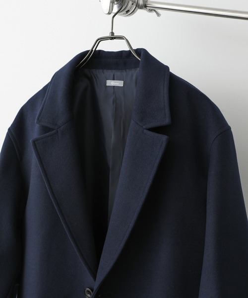JOURNAL STANDARD relume(ジャーナルスタンダード レリューム)の「TECH MELTON シングルAライン オーバーサイズコート(チェスターコート・メンズ・グレー/ブラウン/ネイビー・M/L)」の8枚目の写真