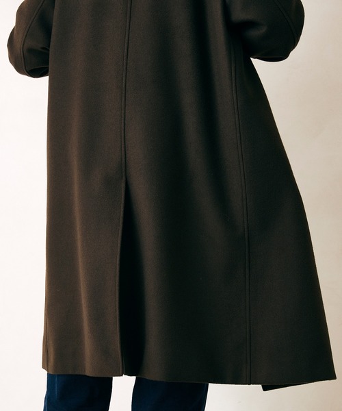 JOURNAL STANDARD relume(ジャーナルスタンダード レリューム)の「TECH MELTON シングルAライン オーバーサイズコート(チェスターコート・メンズ・グレー/ブラウン/ネイビー・M/L)」の21枚目の写真