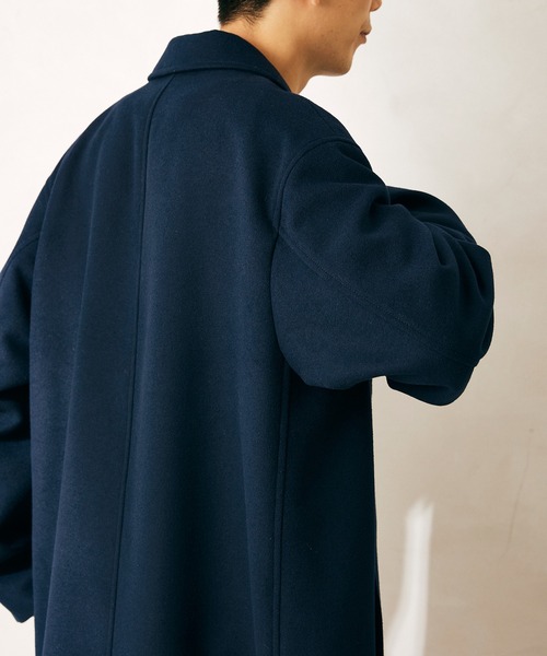 JOURNAL STANDARD relume(ジャーナルスタンダード レリューム)の「TECH MELTON シングルAライン オーバーサイズコート(チェスターコート・メンズ・グレー/ブラウン/ネイビー・M/L)」の13枚目の写真