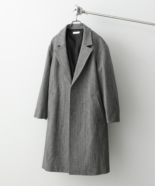 JOURNAL STANDARD relume(ジャーナルスタンダード レリューム)の「TECH MELTON シングルAライン オーバーサイズコート(チェスターコート・メンズ・グレー/ブラウン/ネイビー・M/L)」の11枚目の写真
