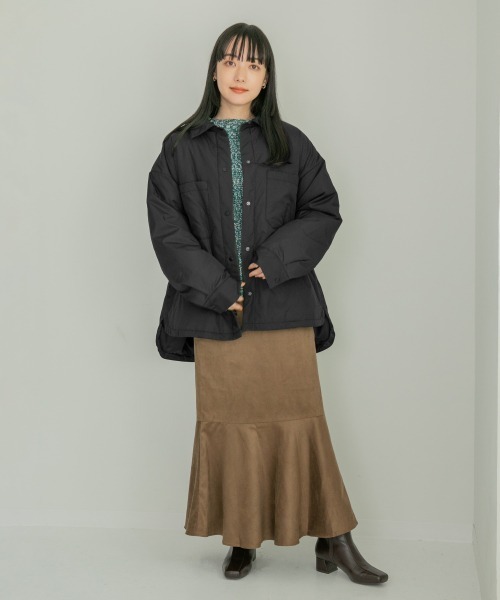 LOWRYS FARM(ローリーズファーム)の「エアサーマルシャツジャケット 953279(ミリタリージャケット・レディース・アイボリー/ブラック/グリーン・FREE)」の20枚目の写真