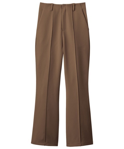 GeeRA（ジーラ）の「センターピンタックフレアーパンツ（その他パンツ・レディース・モカ/アイボリー・LARGE/SMALL/MEDIUM）」の3枚目の写真