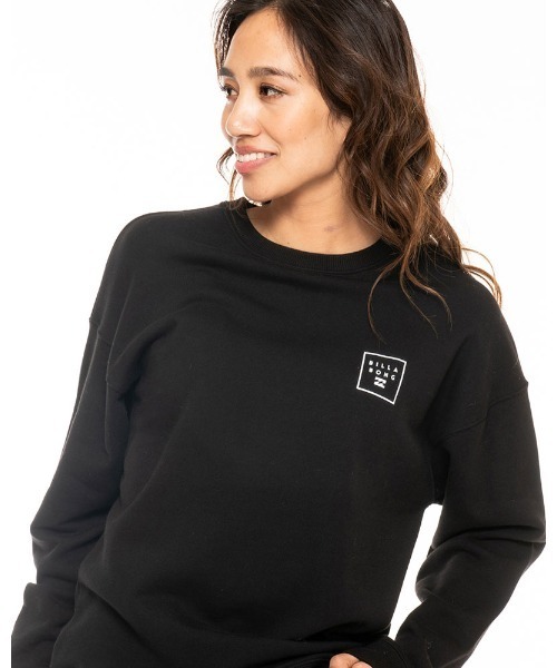 BILLABONG（ビラボン）の「BILLABONG レディース  SQUARE PATTERN LOGO トレーナー  【2021年秋冬モデル】/ビラボンレディーススウェット（スウェット・レディース・ブラック/オフホワイト/ベージュ・MEDIUM/LARGE）」の18枚目の写真