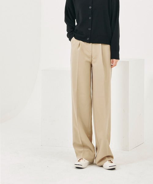me+em select（ミームセレクト）の「ハイウエストスラックスパンツ（スラックス・レディース・ブラウン/ピンク/クリーム/ベージュ/ブラック・LARGE/MEDIUM/SMALL/X-LARGE）」の14枚目の写真