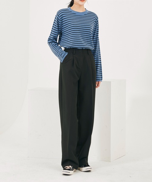 me+em select（ミームセレクト）の「ハイウエストスラックスパンツ（スラックス・レディース・ブラウン/ピンク/クリーム/ベージュ/ブラック・LARGE/MEDIUM/SMALL/X-LARGE）」の18枚目の写真