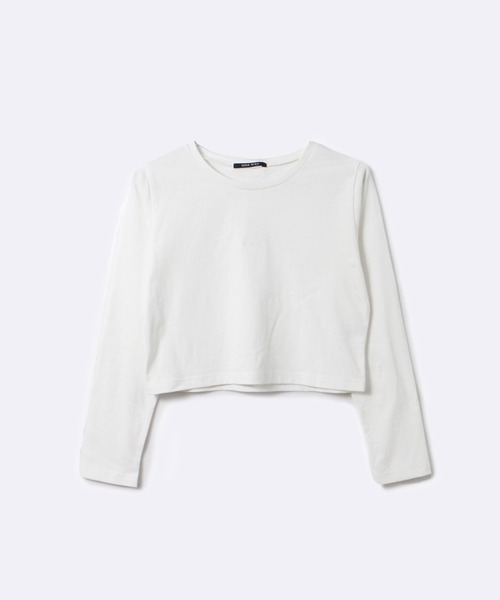 one way(ワンウェイ)の「【oneway Jeans】CHANGE刺繍ロゴ長袖トップス(Tシャツ/カットソー・レディース・ホワイト/ライトブルー/ブラック/パープル・FREE)」の2枚目の写真