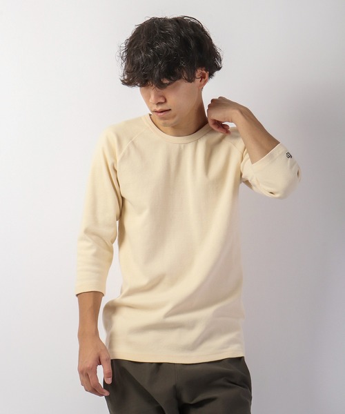 KRIFF MAYER（クリフメイヤー）の「スーパーヘビーリップル7分袖T（Tシャツ/カットソー・メンズ・グレー/ネイビー/ホワイト×ネイビー/ブラック/ナチュラル/ブラック×グレー・L/M/XL/S）」の5枚目の写真