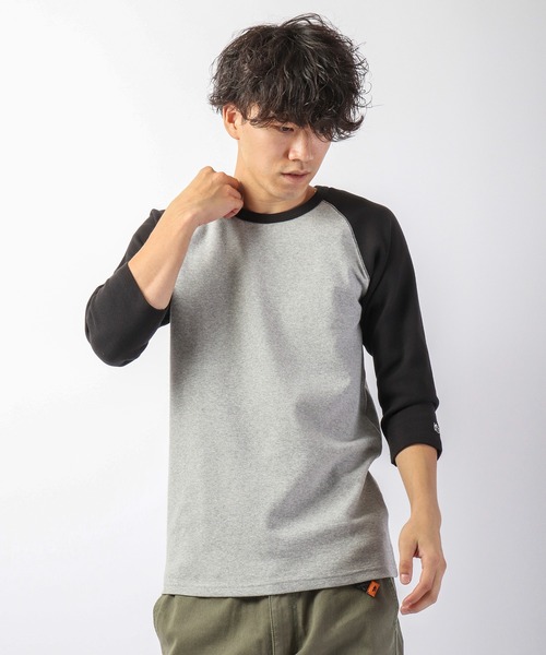 KRIFF MAYER（クリフメイヤー）の「スーパーヘビーリップル7分袖T（Tシャツ/カットソー・メンズ・グレー/ネイビー/ホワイト×ネイビー/ブラック/ナチュラル/ブラック×グレー・L/M/XL/S）」の4枚目の写真