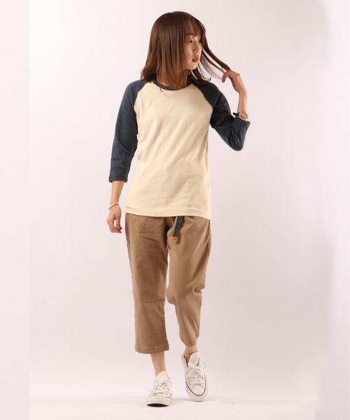 KRIFF MAYER（クリフメイヤー）の「スーパーヘビーリップル7分袖T（Tシャツ/カットソー・メンズ・グレー/ネイビー/ホワイト×ネイビー/ブラック/ナチュラル/ブラック×グレー・L/M/XL/S）」の15枚目の写真