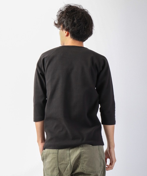 KRIFF MAYER（クリフメイヤー）の「スーパーヘビーリップル7分袖T（Tシャツ/カットソー・メンズ・グレー/ネイビー/ホワイト×ネイビー/ブラック/ナチュラル/ブラック×グレー・L/M/XL/S）」の19枚目の写真