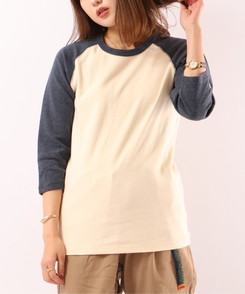 KRIFF MAYER（クリフメイヤー）の「スーパーヘビーリップル7分袖T（Tシャツ/カットソー・メンズ・グレー/ネイビー/ホワイト×ネイビー/ブラック/ナチュラル/ブラック×グレー・L/M/XL/S）」の11枚目の写真