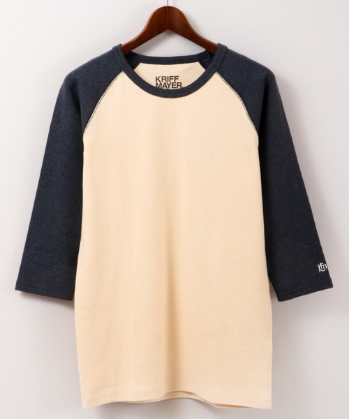 KRIFF MAYER（クリフメイヤー）の「スーパーヘビーリップル7分袖T（Tシャツ/カットソー・メンズ・グレー/ネイビー/ホワイト×ネイビー/ブラック/ナチュラル/ブラック×グレー・L/M/XL/S）」の7枚目の写真