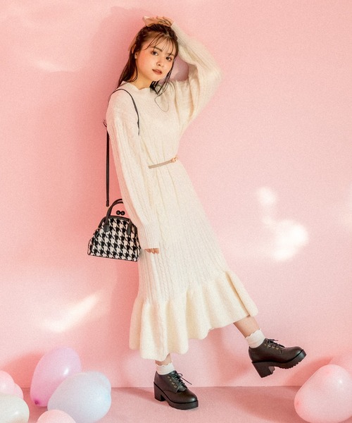 OLIVE des OLIVE（オリーブデオリーブ）の「べっ甲ガマ口バッグ（ショルダーバッグ・レディース・ダークブラウン/ベージュ/ブラック・FREE）」の13枚目の写真