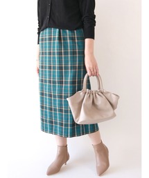 Te chichi | タータンチェックツイルタイトスカート(スカート)