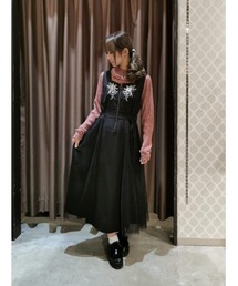 刺繍入サイドチュールJSK