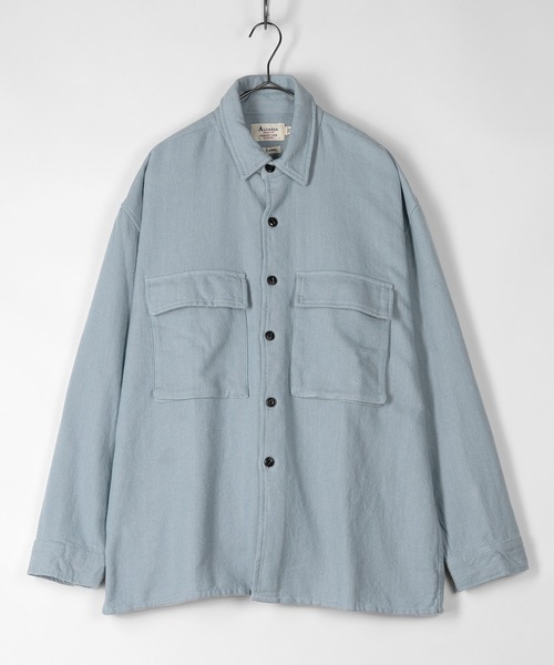 make a ray!(メイク ア レイ!)の「ヘビーウェイト ネル CPOシャツ/シャツジャケット(シャツ/ブラウス・メンズ・ライトグレー/ブラック/ネイビー/オリーブ/サックスブルー/アイボリー・M/L/XL)」の18枚目の写真