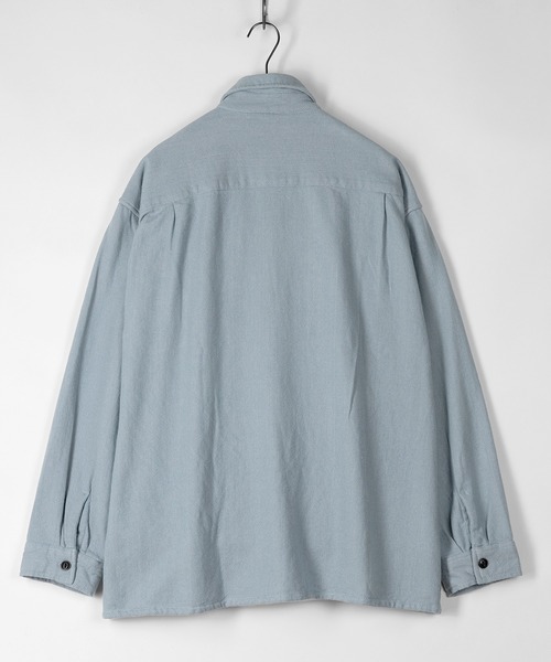 make a ray!(メイク ア レイ!)の「ヘビーウェイト ネル CPOシャツ/シャツジャケット(シャツ/ブラウス・メンズ・ライトグレー/ブラック/ネイビー/オリーブ/サックスブルー/アイボリー・M/L/XL)」の9枚目の写真