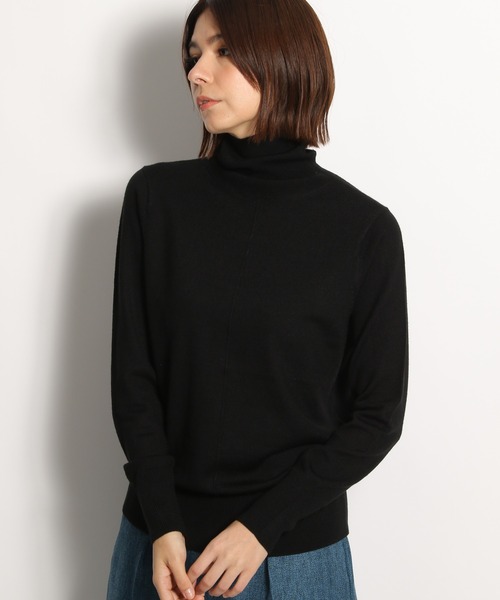 niko and...（ニコアンド）の「洗えるウール混タートルニットプルオーバー（ニット/セーター・レディース・ブラック/ブルー/ブラウン/オフホワイト/ピンク/イエロー・MEDIUM/LARGE）」の3枚目の写真