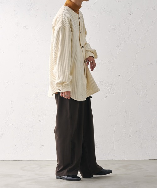 epnok(エプノック)の「ノーカラーコールブルゾン(ブルゾン・メンズ・チャコールグレー/アイボリー・SMALL/MEDIUM/LARGE)」の15枚目の写真