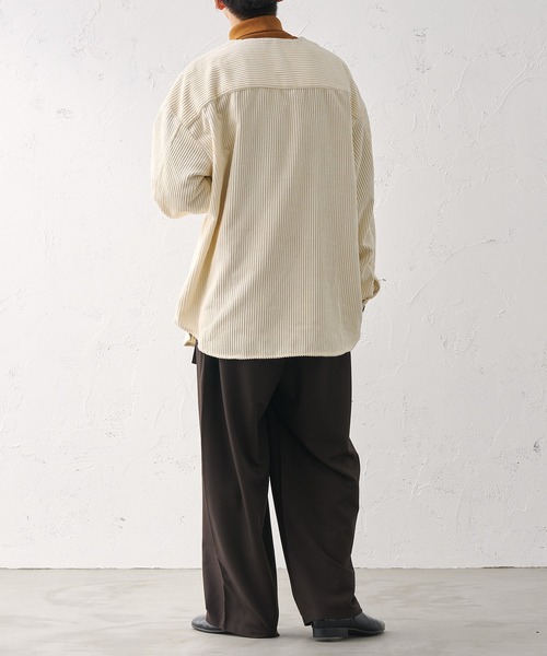 epnok(エプノック)の「ノーカラーコールブルゾン(ブルゾン・メンズ・チャコールグレー/アイボリー・SMALL/MEDIUM/LARGE)」の16枚目の写真