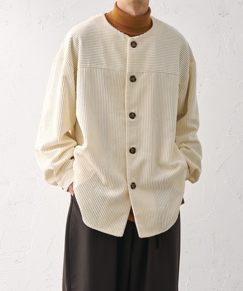 epnok(エプノック)の「ノーカラーコールブルゾン(ブルゾン・メンズ・チャコールグレー/アイボリー・SMALL/MEDIUM/LARGE)」の8枚目の写真