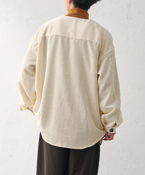 epnok(エプノック)の「ノーカラーコールブルゾン(ブルゾン・メンズ・チャコールグレー/アイボリー・SMALL/MEDIUM/LARGE)」の11枚目の写真