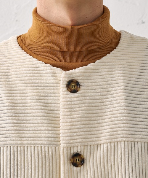 epnok(エプノック)の「ノーカラーコールブルゾン(ブルゾン・メンズ・チャコールグレー/アイボリー・SMALL/MEDIUM/LARGE)」の17枚目の写真