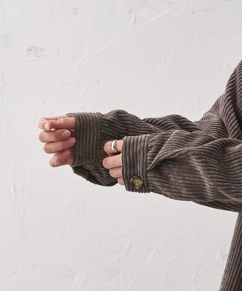 epnok(エプノック)の「ノーカラーコールブルゾン(ブルゾン・メンズ・チャコールグレー/アイボリー・SMALL/MEDIUM/LARGE)」の4枚目の写真