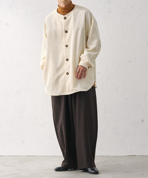 epnok(エプノック)の「ノーカラーコールブルゾン(ブルゾン・メンズ・チャコールグレー/アイボリー・SMALL/MEDIUM/LARGE)」の14枚目の写真