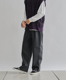CPCM | フェイクレザータックワイドパンツ(その他パンツ)