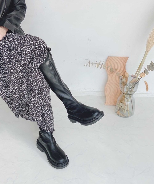 AS KNOW AS plus(アズノゥアズプラス)の「◇ストレッチロングブーツ(ブーツ・レディース・ブラック/ブラウン/アイボリー・M/L)」の12枚目の写真