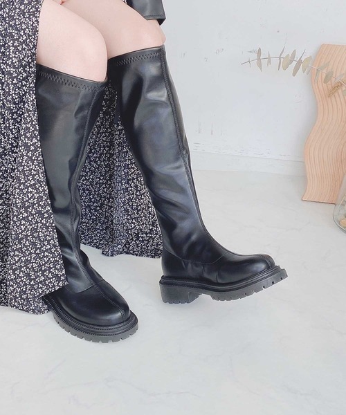 AS KNOW AS plus(アズノゥアズプラス)の「◇ストレッチロングブーツ(ブーツ・レディース・ブラック/ブラウン/アイボリー・M/L)」の14枚目の写真