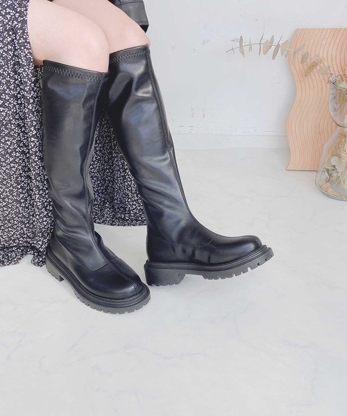 AS KNOW AS plus(アズノゥアズプラス)の「◇ストレッチロングブーツ(ブーツ・レディース・ブラック/ブラウン/アイボリー・M/L)」の16枚目の写真