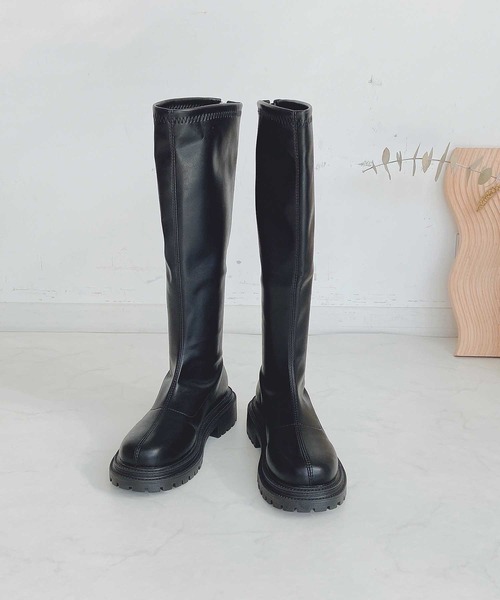 AS KNOW AS plus(アズノゥアズプラス)の「◇ストレッチロングブーツ(ブーツ・レディース・ブラック/ブラウン/アイボリー・M/L)」の18枚目の写真