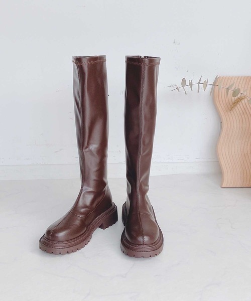 AS KNOW AS plus(アズノゥアズプラス)の「◇ストレッチロングブーツ(ブーツ・レディース・ブラック/ブラウン/アイボリー・M/L)」の20枚目の写真